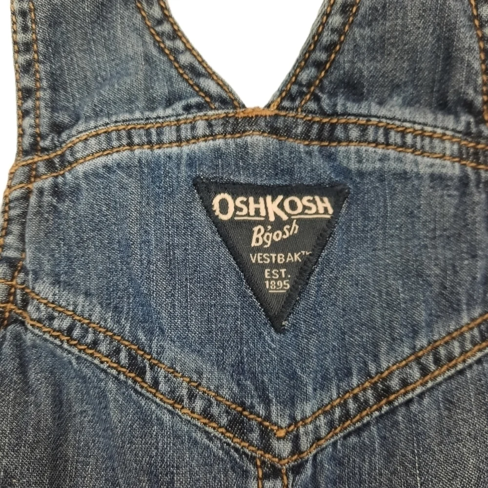 Oshkosh B'Gosh Genuine‎ Vestback Carpenter Style Denim Overalls Sz 6 Months Boys
